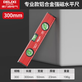 Delixi electrical level high-precision leveling instrument tool mini small strong magnetic ruler aluminum alloy measuring ruler professional model strong magnetic 300mm
