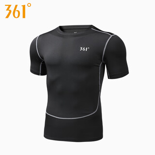 361 tights men's sports and fitness quick-drying clothing training running high elastic sports sweat-wicking tops underwear bottoming new short-sleeved 2xl