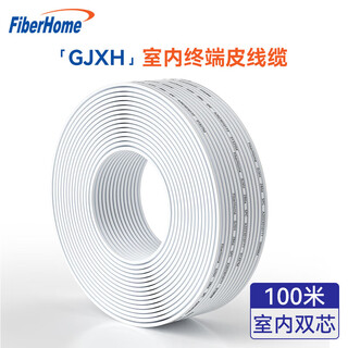 Fiberhome indoor butterfly introduction optical cable into the home fiber optic cable broadband leather cable carrier grade fttr networking 2-core 100 meters gjxh-2