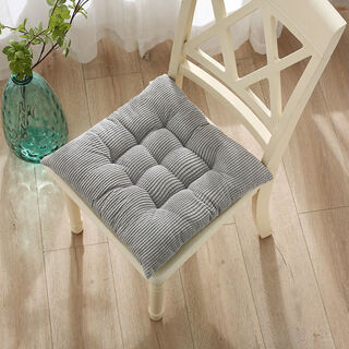 Yingzhuer thickened cushion office four seasons student classroom female stool floor mat butt cushion strap sedentary chair cushion corduroy square carbon gray 40*40cm