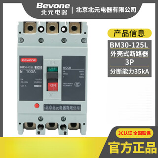 北元电器BM30-63L/M/3300塑壳断路器 125 250 400 BM30- BM30-63L/3300 10A