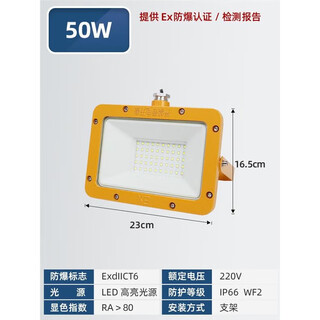 D explosion-proof light gas station 100w outdoor floodlight warehouse factory outdoor lighting searchlight anti-square explosion-proof d50w maintenance-free philips core