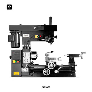Biatie ct750 large multifunctional lathe, drilling and milling machine, turning, drilling and milling three-in-one machine tool, desktop lathe, bench drilling and milling machine, school teaching multifunctional machine tool, multifunctional tool machine ct520