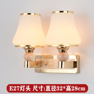 Yaotian remote control dimming wall lamp bedroom bedside lamp led living room wall lamp hotel hotel stair corridor aisle lamp bd034-double head-glass led warm light three-stop dimming