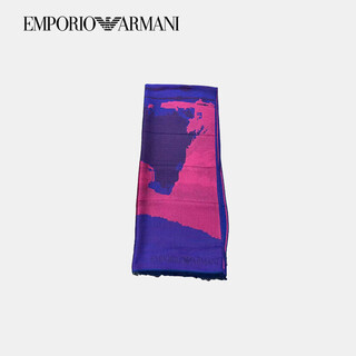 Emporio armani scarf women's long warm scarf gift for girlfriend red and purple color matching