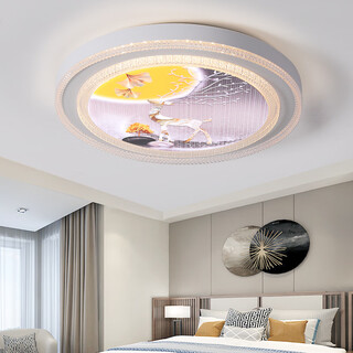 Jihuo bedroom lamp new internet celebrity led ceiling lamp room lamp round master bedroom lamp modern simple restaurant study lamp xiaolu diameter 50cm three colors 36 watts