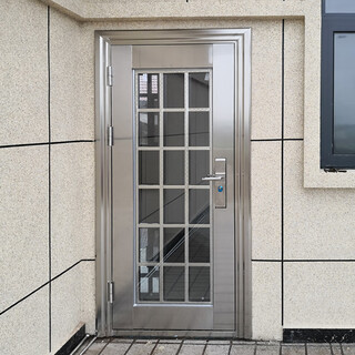 Qilicai 304 дверь из нержавеющей стали, одна дверь, вилла, деревенская дверь, двойная дверь, входное стекло, балконная защитная дверь, стальная серая дверь для дома, стиль 1