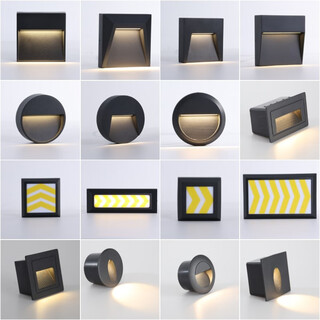 Lamp lover outdoor foot lamp human body induction 3w surface mounted step lamp waterproof stair step lamp embedded wall lamp ramp light 200 surface mounted wall lamp 6w warm light