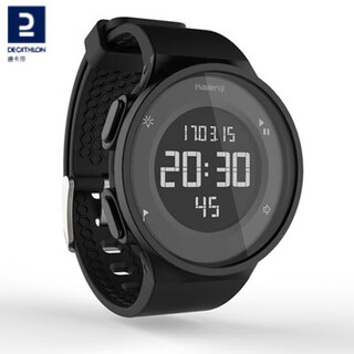Decathlon (decathlon) sports watches for men and women, trendy students, multi-functional interchangeable strap electronic watch, new black