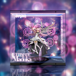 Dust-free gsc puella magi madoka shikameka madoka figurine storage display box magnetic three-light structure display box only + engraving + back printing
