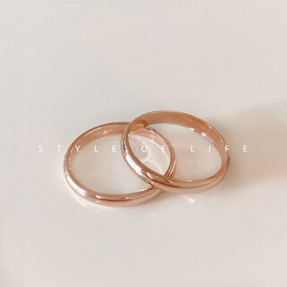 Olevo washes your hands without picking it off. fongsong girl american 18k rose gold-plated classic ring. simple couple ring. it is settled at the first appointment. rose gold 2mm wide ring. us size 7.