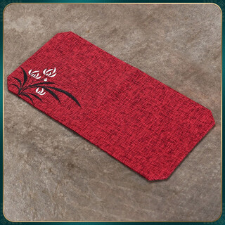 Songfengwuming fabric dry tea mat small table flag chinese zen absorbent cloth mat tea ceremony accessories tea table mat cotton and linen tea towel tea mat chinese style small tea mat-orchid-red 37x18cm