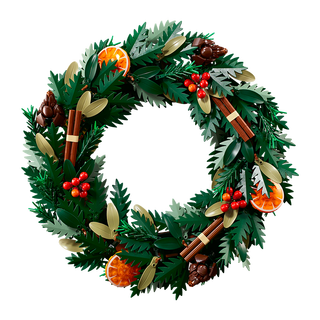 90% new lego building block assembly 10340 christmas wreath boys and girls children's toys birthday gift