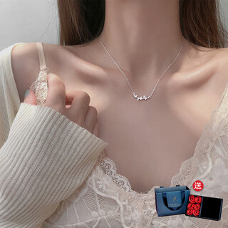 Su shiliu 999 pure silver necklace women's clavicle chain temperament high-end pendant jewelry girls' birthday gifts for girlfriends and wife sansheng youxing necklace 999 pure silver