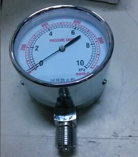 Huili micro pressure gauge, diaphragm gauge, gas pressure gauge, 10kpa pressure gauge, natural gas pressure gauge, 75 dial