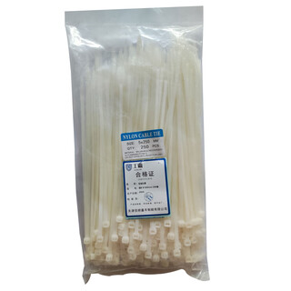 工霸 尼龙扎带 塑料绑扎线束带 双6 5*250mm 250条 1包
