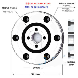 Turntable rotary support crossed roller bearing ru 28 42 52 66 85 124 148 ru28uucc0p5 level others