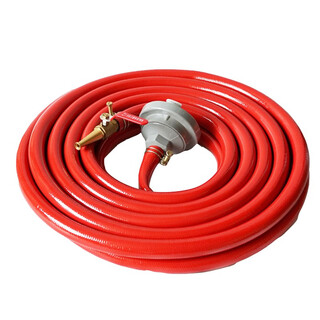 High-pressure fire self-rescue hose reel water hose fire hose/6 points garden car washing and flower watering explosion-proof water pipe hose 65 adapter + 10 meters red thickened explosion-proof pipe + copper water nozzle head
