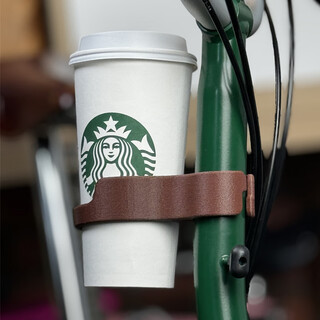 Tkhe fuyao suitable for brompton xiaobu folding bicycle accessories water bottle holder quick release milk tea coffee cup holder brown