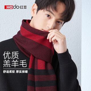 Hodo wool scarf for men in winter warm and thickened plaid scarf for boyfriend and husband new year's birthday gift in gift box