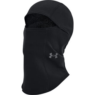 Under armor winter men's outdoor sports warm and waterproof mask elastic fleece face protector black (001)/asphalt gray one size