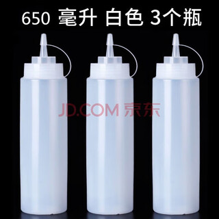 Chuque squeeze sauce bottle soy sauce vinegar bottle condiment bottle squeeze plastic bottle sauce jam bottle ketchup bottle salad dressing bottle 650ml (pack of 3)