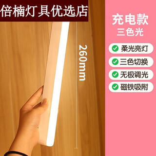 凡蒂姿宿舍灯学生台灯学习床头壁挂灯磁铁吸附灯卧室书桌阅读小 26cm无彩贴无极调光+三色 1只装
