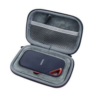 Sandisk e60 e61 e81 solid-state mobile hard drive bag storage bag protective cover portable shock-proof and anti-fall box hard drive bag hard drive bag (supports e61 model) matte cloth surface
