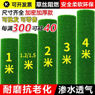 Simulated lawn carpet, artificial artificial balcony floor mat, kindergarten green outdoor fake grass plastic, spring grass style 2cm 1m*1m-1 flat