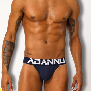 Adano men's underwear cotton sexy thong solid color personalized double thong ad131 royal blue xl