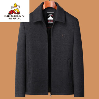 Scarecrow dad jacket spring and autumn tops for middle-aged and old men 50 and 60 winter thickened clothes and 70 old man grandpa jacket spring and autumn dark gray 2xl 185/104a recommended 138-153jin jin is equal to 0.5 kg