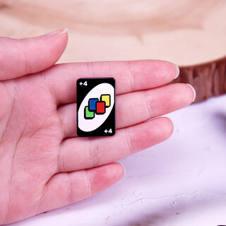 Uhfruno card enamel pin card game badge fashion decoration black 1