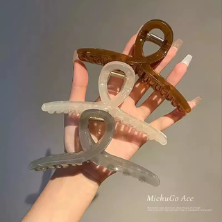 Butterfly girl internet celebrity shark clip hair clip hair artifact temperament hair clip adult hair clip travel clip jelly shark clip 1 pack - random color