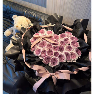 Flower love bouquet of 99 roses with manta plum jam as a birthday gift for girlfriend, best friend and wife in the same city. heart-pounding 33 roses with plum jam bouquet - manta spray dyeing. delivery within the city. supports appointment date.