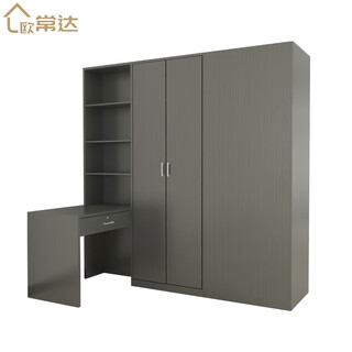 Ouchangda customized simple solid wood multi-layer double-sided wardrobe integrated cabinet multi-functional writing desk home bedroom wardrobe 2200*600*2000mm
