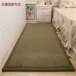 Nianjie thickened bedside carpet baby anti-fall mat bedroom living room bay window tatami children winter japanese style tea green width 40 long 120 cm