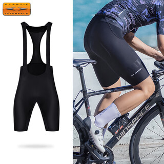 Santic spring and summer cycling pants bicycle double arrow cushion cycling suit bib shorts men's seven black m