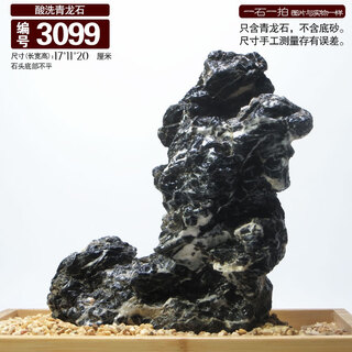 Fish tank natural small water and land tank bonsai original stone landscaping stone pickled rockery stream stone ornamental stone dark green pickled 3099