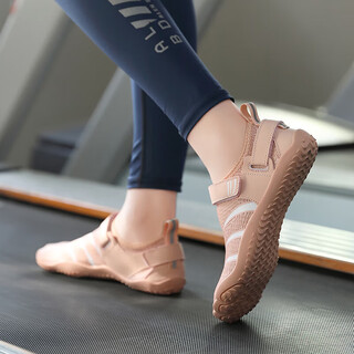 Kebule (kebule) pilates shoes, power weightlifting squat shoes, treadmill shoes, shock-absorbing, wear-resistant rope skipping shoes, comprehensive training sports shoes, apricot powder 37 235mm