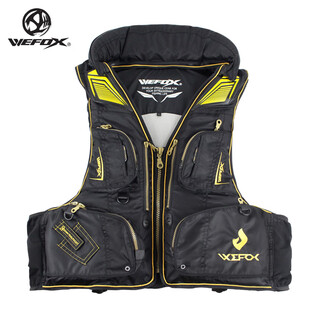Wefox taiwan weihu nian's new fishing and sea fishing life jacket outdoor fishing vest multi-functional rock fishing vest black gold l size