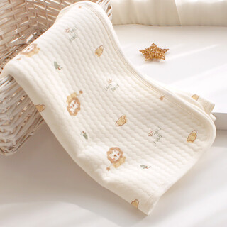 Baby care star newborn baby thick pack single autumn and winter pure cotton warm newborn delivery room wrap single blanket baby cover blanket cute lion/warm and soft 95x95cm