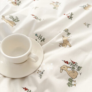Class a baby fabrics, pure cotton twill fabrics, xinjiang long-staple cotton sheets, quilt covers, baby blankets, cartoon shreds, wild rabbits, half a meter price