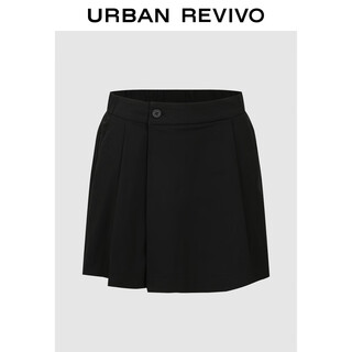 Ur autumn new women's fashionable commuting pleated loose shorts uwu640051 black m