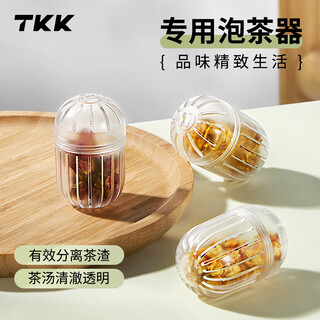 Tkk tea leakage tea partition household tea making artifact independent tea warehouse food grade high temperature resistant tritan tea ball water cup pot universal