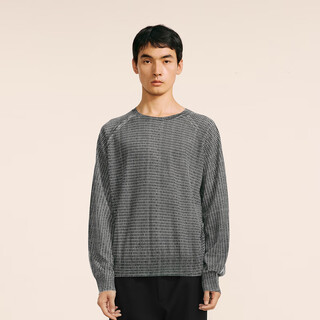 Sketch neil barrett co-branded sketch autumn and winter new casual loose sweater round neck long-sleeved mesh top 001 black l