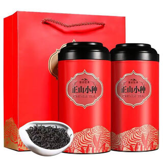 Xiandi black tea lapsang new tea souchong wuyishan tongmuguan alpine floral fragrance milk tea loose bag tea a4 souchong black tea heritage canned 500g