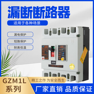 珠江广东电气漏电断路器CM1L-225 400 630四线漏电可调断路器 4p 32A