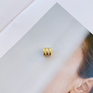 Puli 18k sand gold pendant women's gold-plated necklace single pendant without chain gold-plated clavicle chain single pendant 18k (diamond small waist)