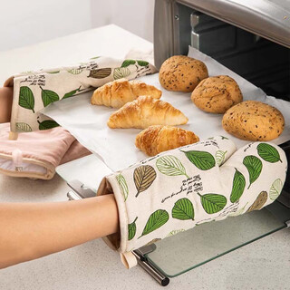 Miling thickened gloves anti-scalding anti-slip oven microwave baking kitchen pot handle pot ear insulation high temperature resistant a 1 pair of heat-insulating gloves