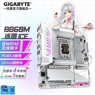 技嘉（GIGABYTE）技嘉 B860 AORUS 单主板小雕/冰雕/电竞雕 支持 intel Ultra5 245KF/U7 265KF CPU B860M A ELITE WIFI6E 冰雕 单主